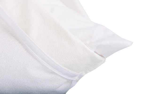 Husa impermeabila perna frotir 100% bumbac 40x40cm cu fermoar - imagine 2