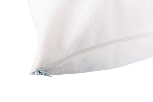 Husa impermeabila perna frotir 100% bumbac 40x40cm cu fermoar - imagine 3