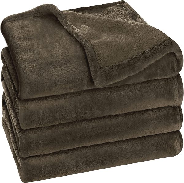 FLEECE-BROWN Patura fleece maro - imagine 1