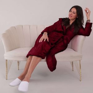 Halat de baie cocolino Bordo - imagine 1