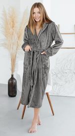 Halat de baie cocolino Gri Halat de baie cocolino Gri - imagine 1