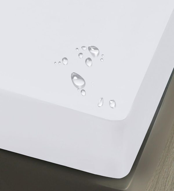 Husa-impermeabila-saltea-alb2 Husa impermeabila saltea cu elastic 180x200 cm + 2 fete perna Alb - imagine 1