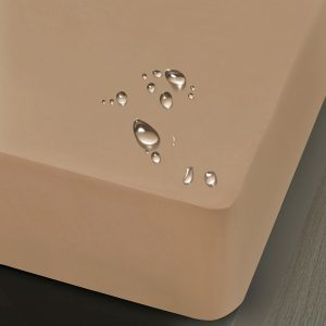 Husa impermeabila saltea cu elastic 160x200 cm + 2 fete perna Capuccino - imagine 1