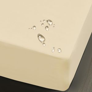 Husa impermeabila saltea cu elastic 160x200 cm + 2 fete perna Crem - imagine 1