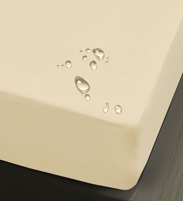 Husa impermeabila saltea cu elastic 160x200 cm + 2 fete perna Crem - imagine 1