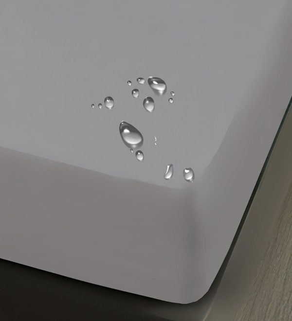 Husa impermeabila saltea cu elastic 160x200 cm + 2 fete perna Gri Deschis - imagine 1