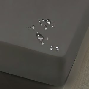 Husa impermeabila saltea cu elastic 160x200 cm + 2 fete perna Gri Inchis - imagine 1