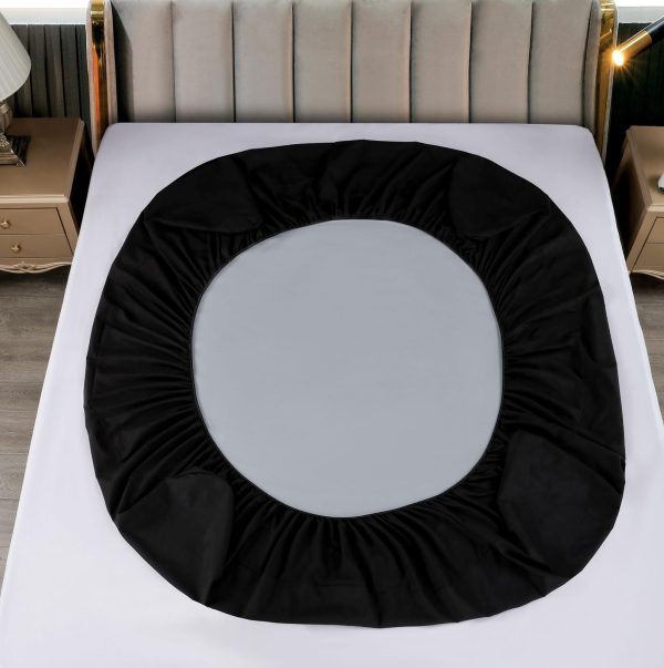 Husa impermeabila saltea cu elastic 160x200 cm + 2 fete perna Negru - imagine 2