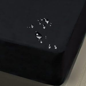 Husa impermeabila saltea cu elastic 160x200 cm + 2 fete perna Negru - imagine 1