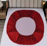 Husa impermeabila saltea cu elastic 160x200 cm + 2 fete perna Rosu Husa impermeabila saltea cu elastic 160x200 cm + 2 fete perna Rosu - imagine 2