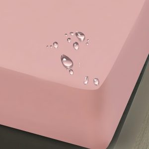 Husa impermeabila saltea cu elastic 180x200 cm + 2 fete perna Roz - imagine 1