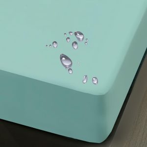 Husa impermeabila saltea cu elastic 180x200 cm + 2 fete perna Verde Menta - imagine 1