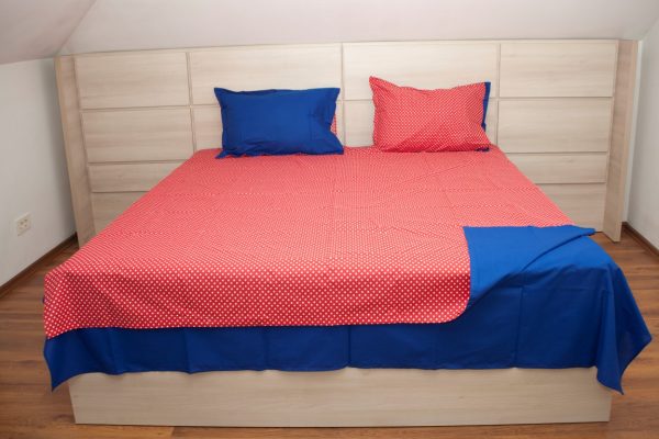 Lenjerii de Pat din Bumbac Albastru - imagine 1