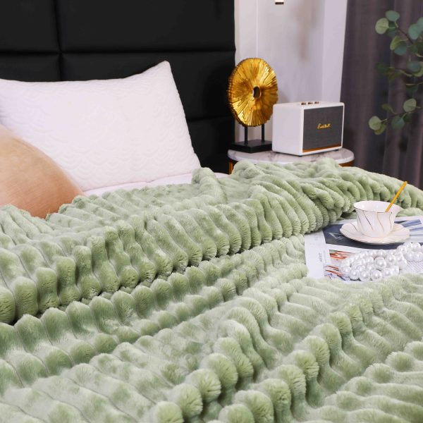 Patura Cocolino Groasa 200x230 Verde Deschis - imagine 3