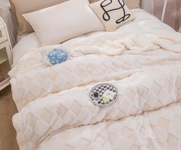 Patura Cocolino cu Blanita 200x230 Alb Crem - imagine 1