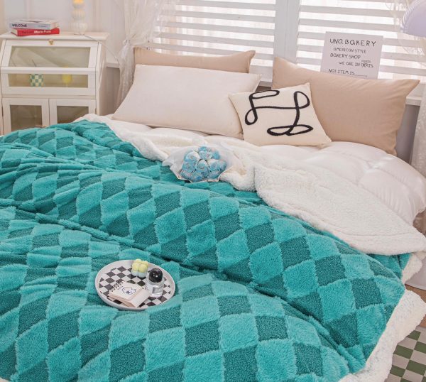 Patura-cocolino-cu-blanita-turcoaz-2 Patura Cocolino cu Blanita 200x230 Turcoaz - imagine 3