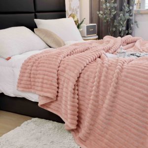 Patura Cocolino Groasa 200x230 Roz - imagine 1