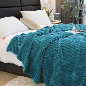 Patura Cocolino Groasa 200x230 Turcoaz - imagine 1