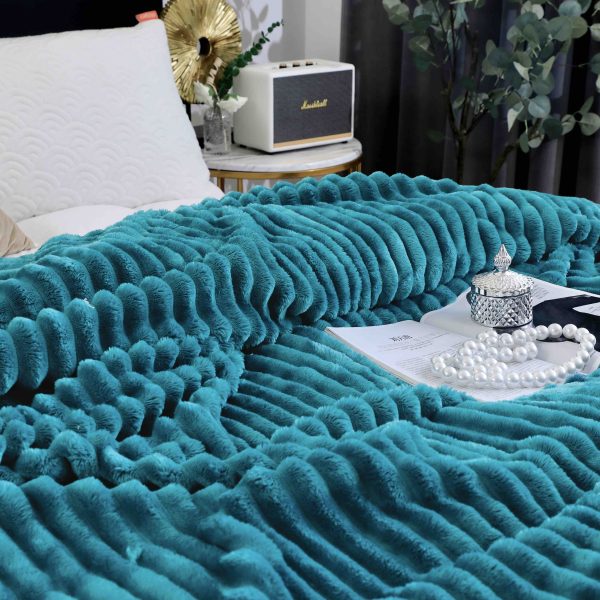 Patura Cocolino Groasa 200x230 Turcoaz - imagine 2