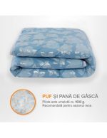 Pilota puf gasca bleu 180x200cm Pilota puf gasca bleu 180x200cm - imagine 2