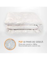Pilota puf gasca alba 200x220cm Pilota puf gasca alba 200x220cm - imagine 1