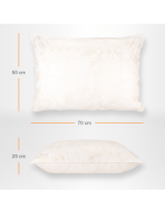 Set 2 perne puf alb cu trandafiri 50x70 cm Set 2 perne puf alb cu trandafiri 50x70 cm - imagine 3