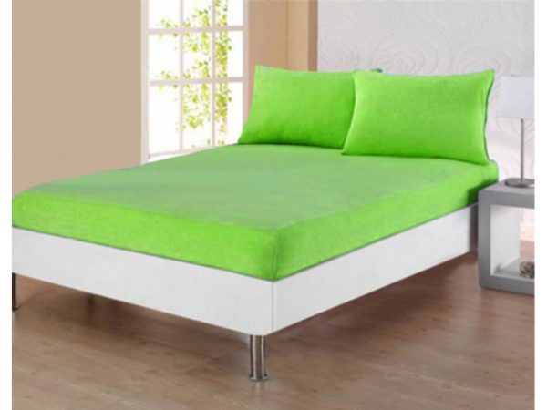 Cearceaf cu elastic verde fistic 160x200 cm - Domingo.ro Cearceaf cu elastic verde fistic 160x200 cm
