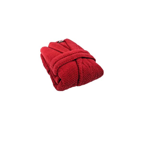 Halat de baie 100% Bumbac Rosu Inchis