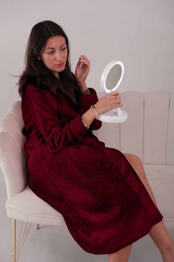 Halat de baie cocolino Bordo - Domingo.ro Halat de baie cocolino Bordo