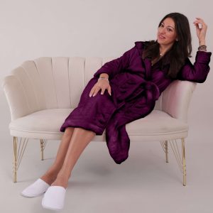 Halat de baie cocolino Mov - imagine 1