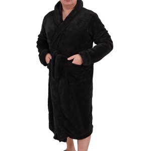 Halat de baie cocolino Negru cu gluga