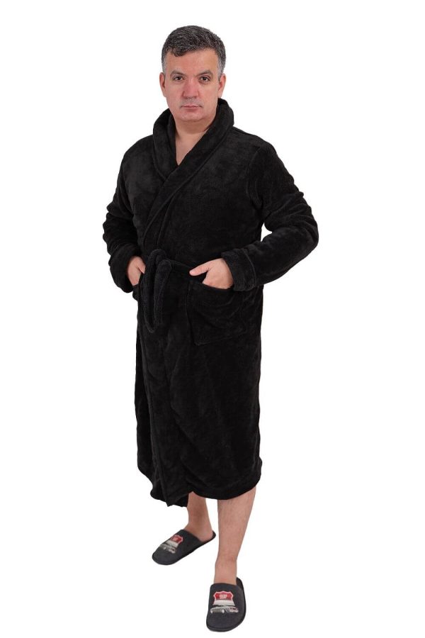 Halat de baie cocolino Negru cu gluga