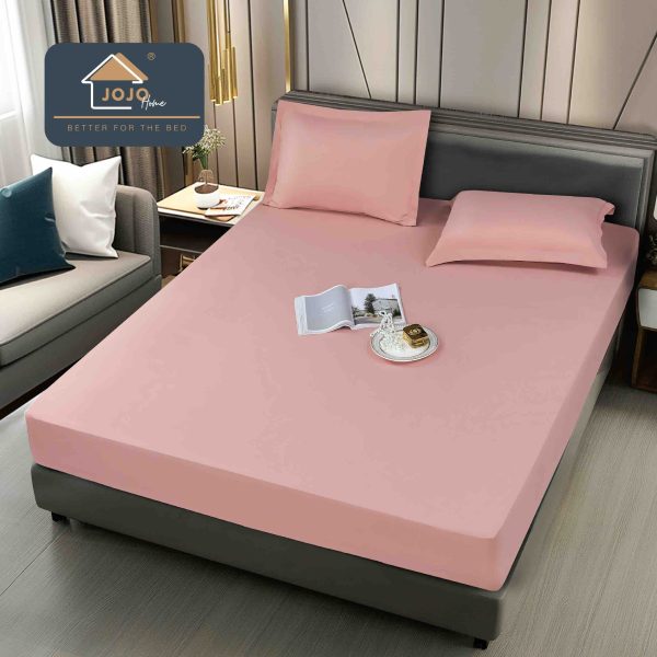 husa-impermeabila-saltea-cu-elastic-180x200-cm-2-fete-perna-roz Husa impermeabila saltea cu elastic 180x200 cm + 2 fete perna Roz