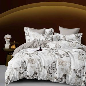 Lenjerie de Pat Finet 6 Piese cu Fluturi