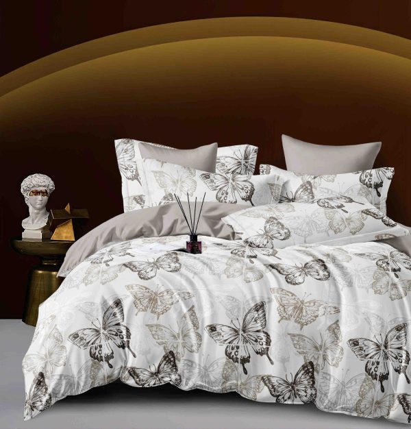 Lenjerie de Pat Finet 6 Piese cu Fluturi