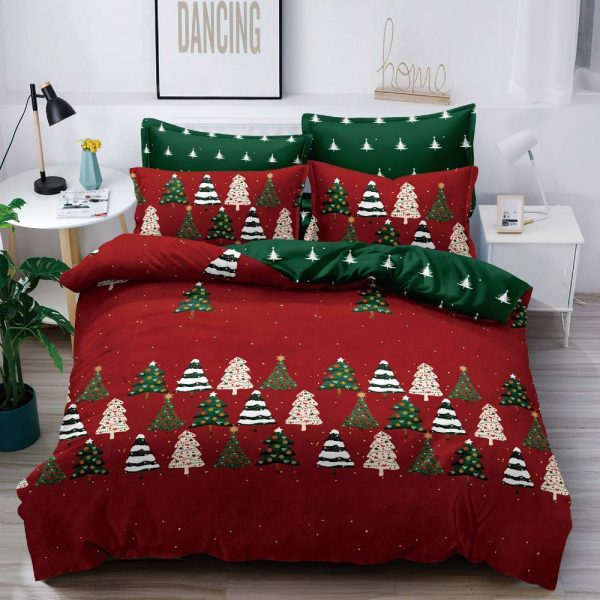 lenjerie-de-pat-finet-craciun-cu-braduti Lenjerie de Pat Finet Craciun cu Braduti