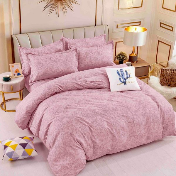 lenjerie-de-pat-finet-roz-cu-model Lenjerie de Pat Finet Roz cu Model