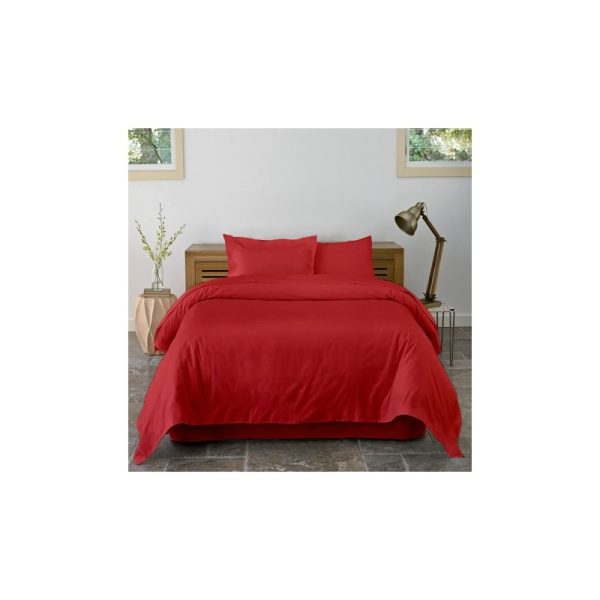 lenjerie-pat-bumbac-ranforce-rosu1 Lenjerie de Pat Bumbac Ranforce Rosie - imagine 1