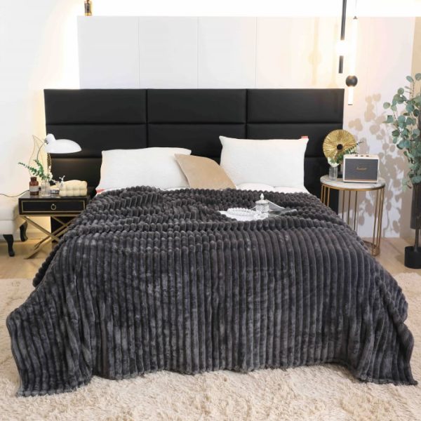 Patura Cocolino Groasa 200x230 Gri Inchis - imagine 2