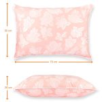 Perna puf gasca roz cu trandafiri 50x70 cm Perna puf gasca roz cu trandafiri 50x70 cm - imagine 2