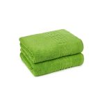 Prosop baie bumbac verde praz 50x90cm 500g