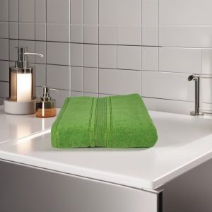 Prosop baie bumbac verde praz 70x130cm 600g