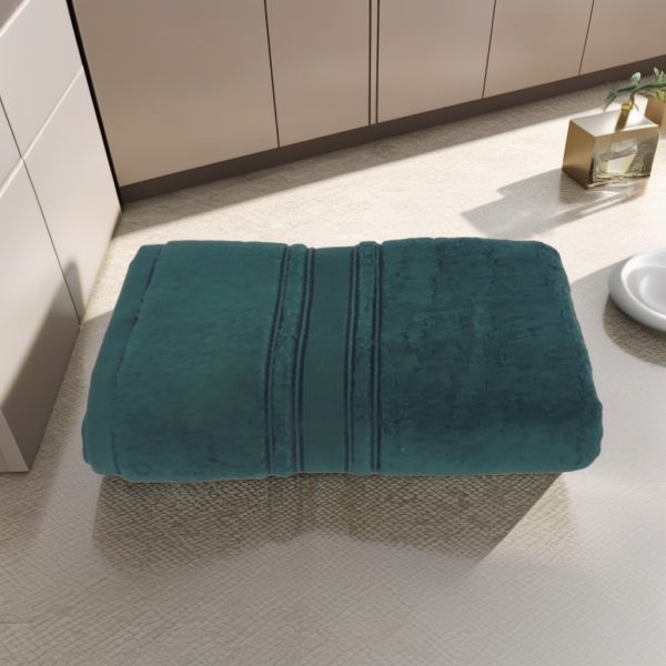 Prosop baie bumbac verde smarald 70x130cm 600g - imagine 2