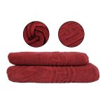 Prosop fata bumbac rosu 50x90cm 500g Prosop plaja bumbac 80x160cm 500g Rosu