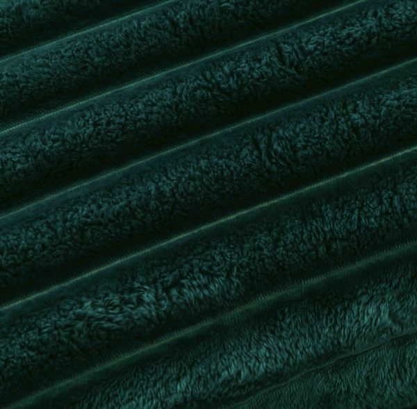 Set Cocolino verde smarald 4 piese pufoase, model dungi, pat dublu, cu elastic - imagine 3