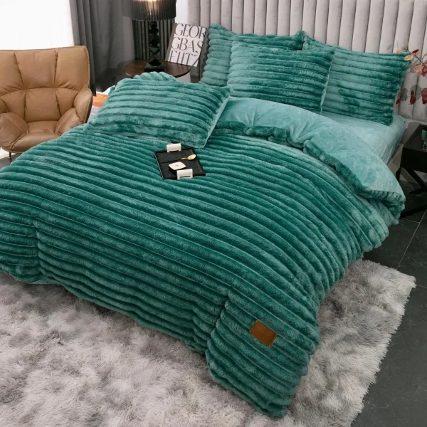 1-3 Lenjerie Pat Dublu Cocolino Pufoasa 4 Piese Mint