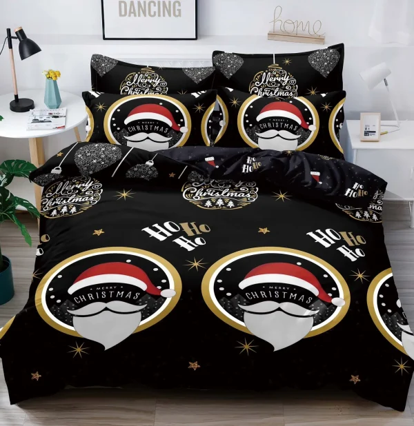 Lenjerie de Crăciun Pat Dublu - Bumbac Finet 6 Piese