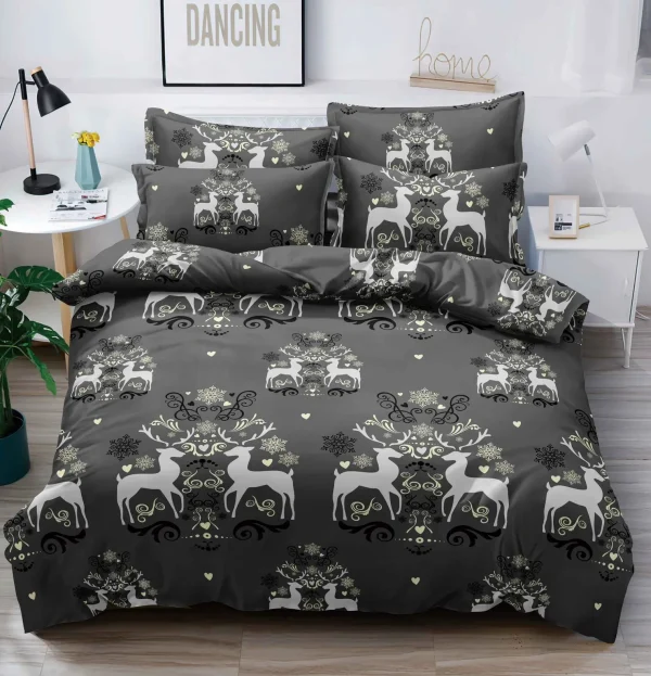 26 Lenjerie de Crăciun Pat Dublu - Bumbac Finet 6 Piese