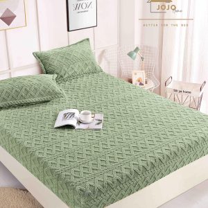 Husa cu Elastic Cocolino Tricot 180x200 cm + 2 fete de perna 50x70 cm