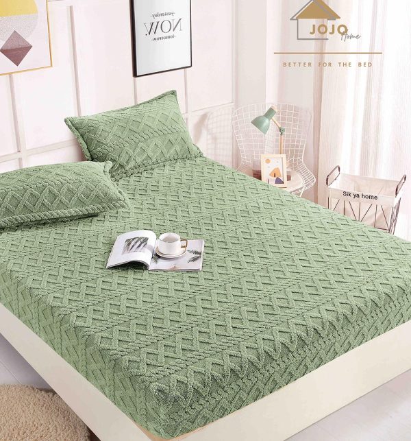 Husa cu Elastic Cocolino Tricot 180x200 cm + 2 fete de perna 50x70 cm